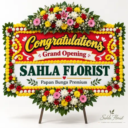 Papan Bunga Ucapan Selamat Sario